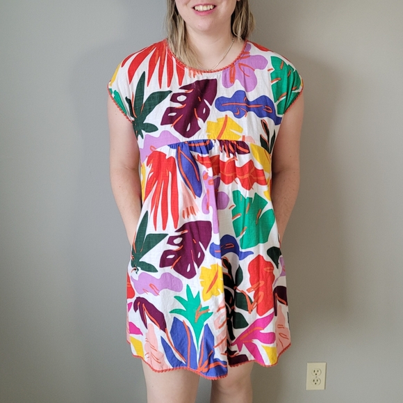 gorman Dresses Gorman Tropical Print Organic Cotton Dress Frondly